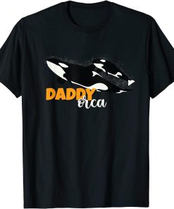 Father Orca Cute Daddy Orca Family Design T-Shirt