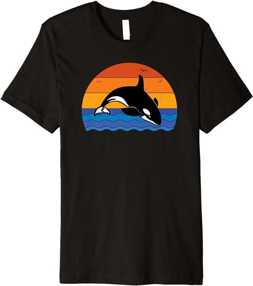 Vintage Orca Graphic - For Whale Watchers Premium T-Shirt