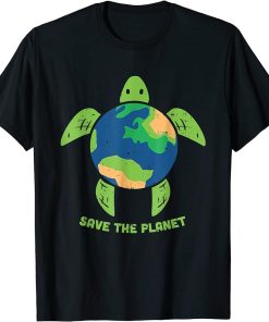 Earth Day Environment Turtle Recycle Ocean Save The Planet T-Shirt