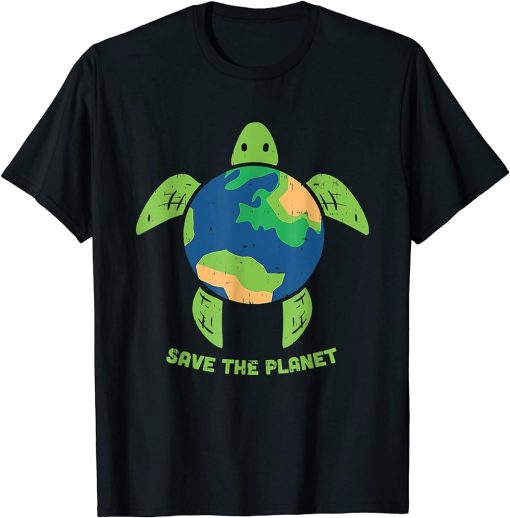 Earth Day Environment Turtle Recycle Ocean Save The Planet T-Shirt