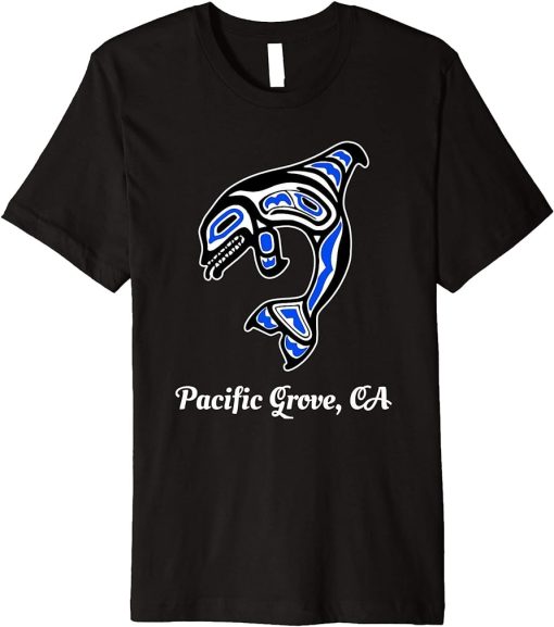 Blue Native American Pacific Grove CA Orca Killer Whale Premium T-Shirt