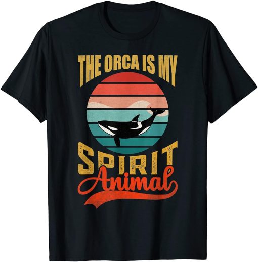 Cute Vintage The Orca Is My Spirit Animal Whale T-Shirt