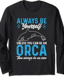 Funny Orca Lover Graphic for Women Men Kids Whale Long Sleeve T-Shirt